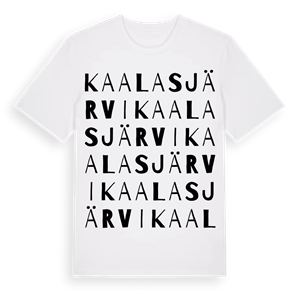 Kaalasjärvi ordlek t-shirt – ekologisk bomull t-shirt från Pinshirt