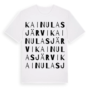 Kainulasjärvi ordlek t-shirt – ekologisk bomull t-shirt från Pinshirt