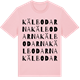 Pink Cotton t-shirt med Kälbodarna ordlek t-shirt