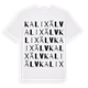 White t-shirt med Kalixälv ordlek t-shirt