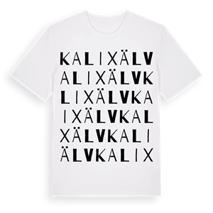 Kalixälv ordlek t-shirt – ekologisk bomull t-shirt från Pinshirt