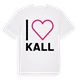White t-shirt med Jag älskar Kall t-shirt stort tryck