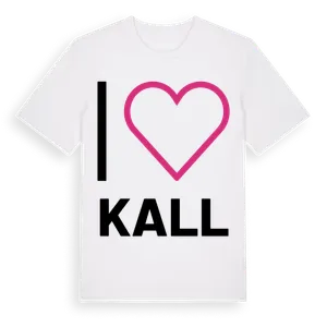 Jag älskar Kall t-shirt stort tryck – ekologisk bomull t-shirt från Pinshirt