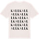Vintage White t-shirt med Kall ordlek t-shirt