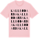 Pink Cotton t-shirt med Kallbodarna ordlek t-shirt