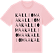 Pink Cotton t-shirt med Kalliomaa ordlek t-shirt