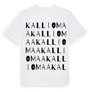 Kalliomaa ordlek t-shirt – ekologisk bomull t-shirt från Pinshirt