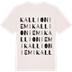 Vintage White t-shirt med Kallioniemi ordlek t-shirt