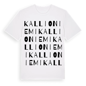 Kallioniemi ordlek t-shirt – ekologisk bomull t-shirt från Pinshirt