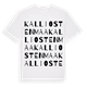 White t-shirt med Kalliostenmaa ordlek t-shirt