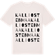 Vintage White t-shirt med Kalliostenmaa ordlek t-shirt