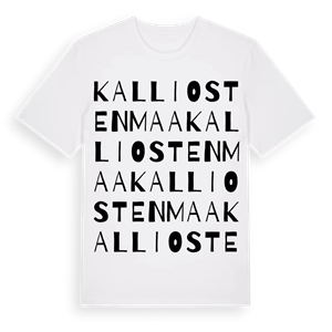 Kalliostenmaa ordlek t-shirt – ekologisk bomull t-shirt från Pinshirt