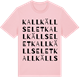 Pink Cotton t-shirt med Kallkällselet ordlek t-shirt