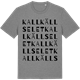 Mid Heather Gray t-shirt med Kallkällselet ordlek t-shirt