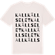 Vintage White t-shirt med Kallkällselet ordlek t-shirt