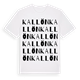White t-shirt med Kallön ordlek t-shirt
