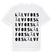 White t-shirt med Kälvfors ordlek t-shirt