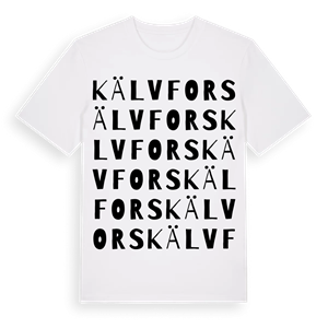 Kälvfors ordlek t-shirt – ekologisk bomull t-shirt från Pinshirt