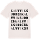 Vintage White t-shirt med Kalvviksudden ordlek t-shirt
