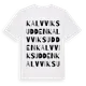 White t-shirt med Kalvviksudden ordlek t-shirt