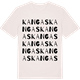 Vintage White t-shirt med Kangas ordlek t-shirt