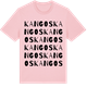 Pink Cotton t-shirt med Kangos ordlek t-shirt