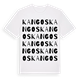White t-shirt med Kangos ordlek t-shirt