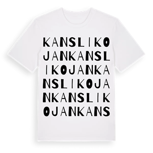 Kanslikojan ordlek t-shirt – ekologisk bomull t-shirt från Pinshirt