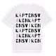 White t-shirt med Kaptensviken ordlek t-shirt