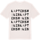 Vintage White t-shirt med Kaptensviken ordlek t-shirt