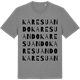 Mid Heather Gray t-shirt med Karesuando ordlek t-shirt