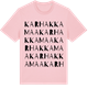 Pink Cotton t-shirt med Karhakkamaa ordlek t-shirt