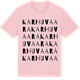 Pink Cotton t-shirt med Karhuvaara ordlek t-shirt