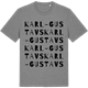 Mid Heather Gray t-shirt med Karl-Gustavs ordlek t-shirt