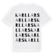 White t-shirt med Karl Lars ordlek t-shirt