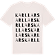 Vintage White t-shirt med Karl Lars ordlek t-shirt