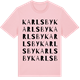 Pink Cotton t-shirt med Karlsby ordlek t-shirt