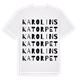 White t-shirt med Karolinska torpet ordlek t-shirt