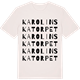 Vintage White t-shirt med Karolinska torpet ordlek t-shirt