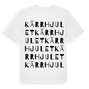 Kärrhjulet ordlek t-shirt – ekologisk bomull t-shirt från Pinshirt