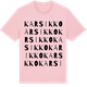 Pink Cotton t-shirt med Karsikko ordlek t-shirt