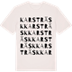 Vintage White t-shirt med Karsträsk ordlek t-shirt