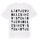 White t-shirt med Kårtjevuolle sameviste ordlek t-shirt