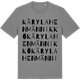 Mid Heather Gray t-shirt med Kärylahenmännikkö ordlek t-shirt