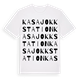 White t-shirt med Kasajokk station ordlek t-shirt