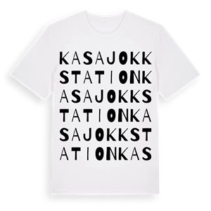 Kasajokk station ordlek t-shirt – ekologisk bomull t-shirt från Pinshirt