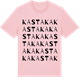 Pink Cotton t-shirt med Kastaka ordlek t-shirt