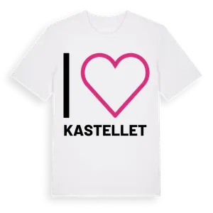 Jag älskar Kastellet t-shirt stort tryck – ekologisk bomull t-shirt från Pinshirt