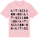 Pink Cotton t-shirt med Kåtaselbodarna ordlek t-shirt