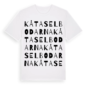 Kåtaselbodarna ordlek t-shirt – ekologisk bomull t-shirt från Pinshirt